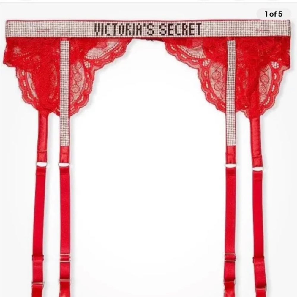 New Victoria’s Secret Very Sexy Garter Belt (XS/S) Rhinestone Shine Bling NWT